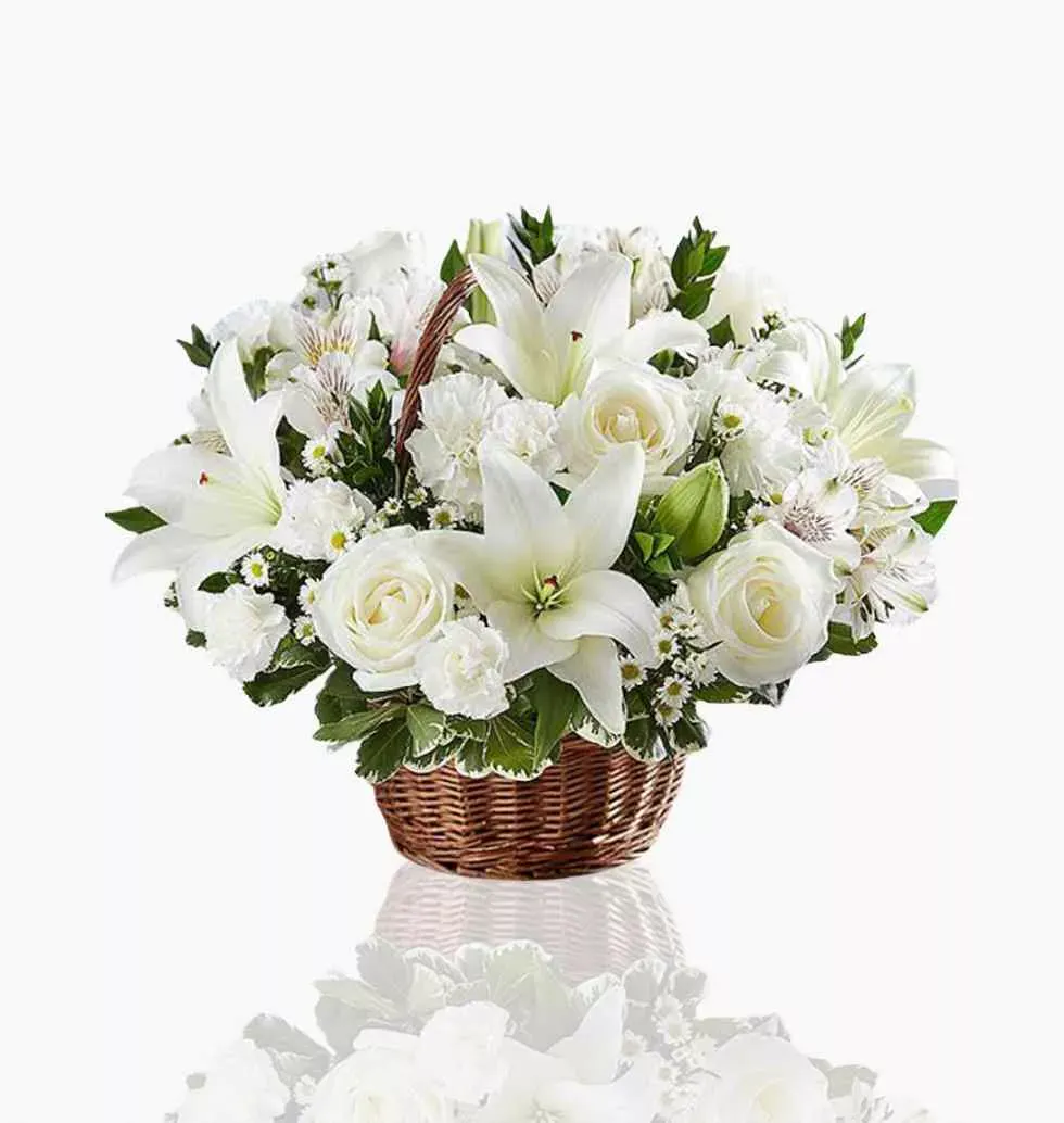 White Lilies In A Bouquet