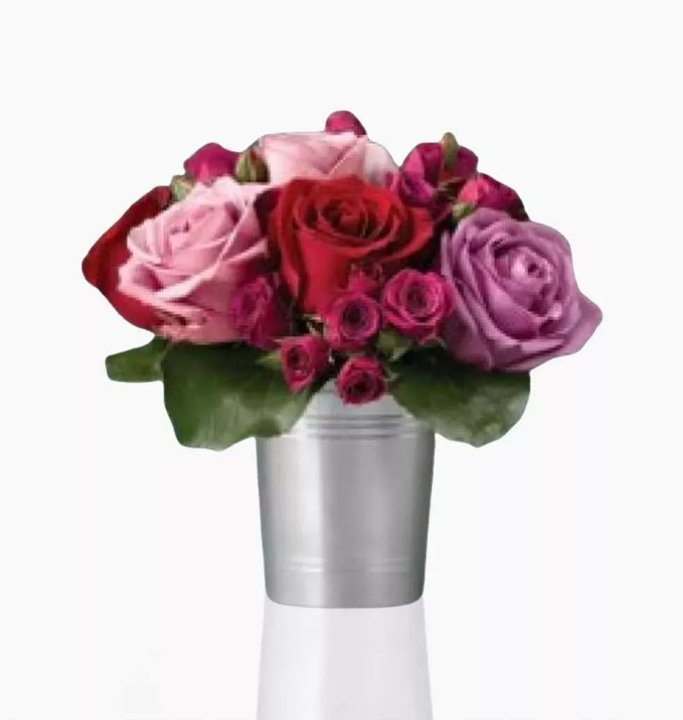 Local Roses In Vase