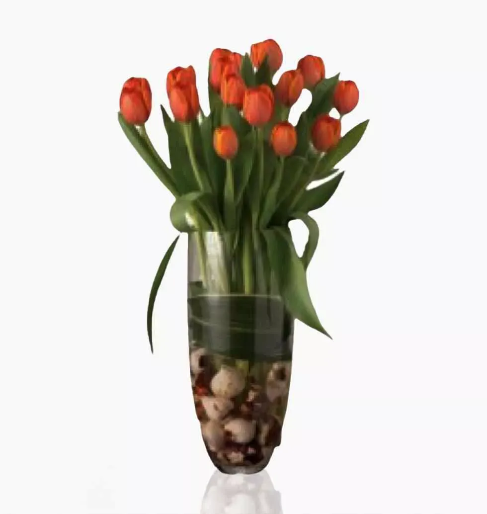 Bouquet Dozen Orange Tulips