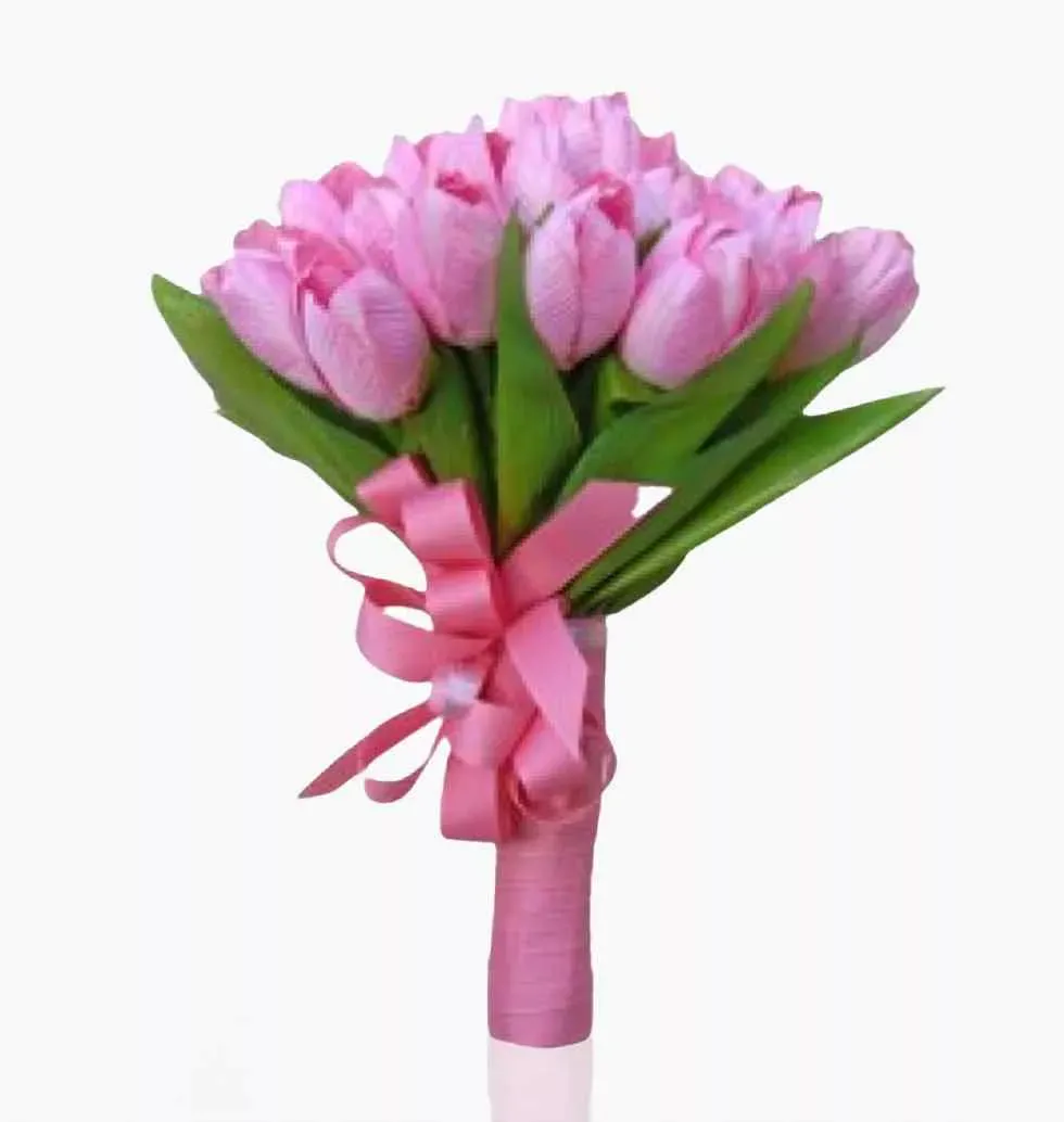 A Bouquet Pink Tulips