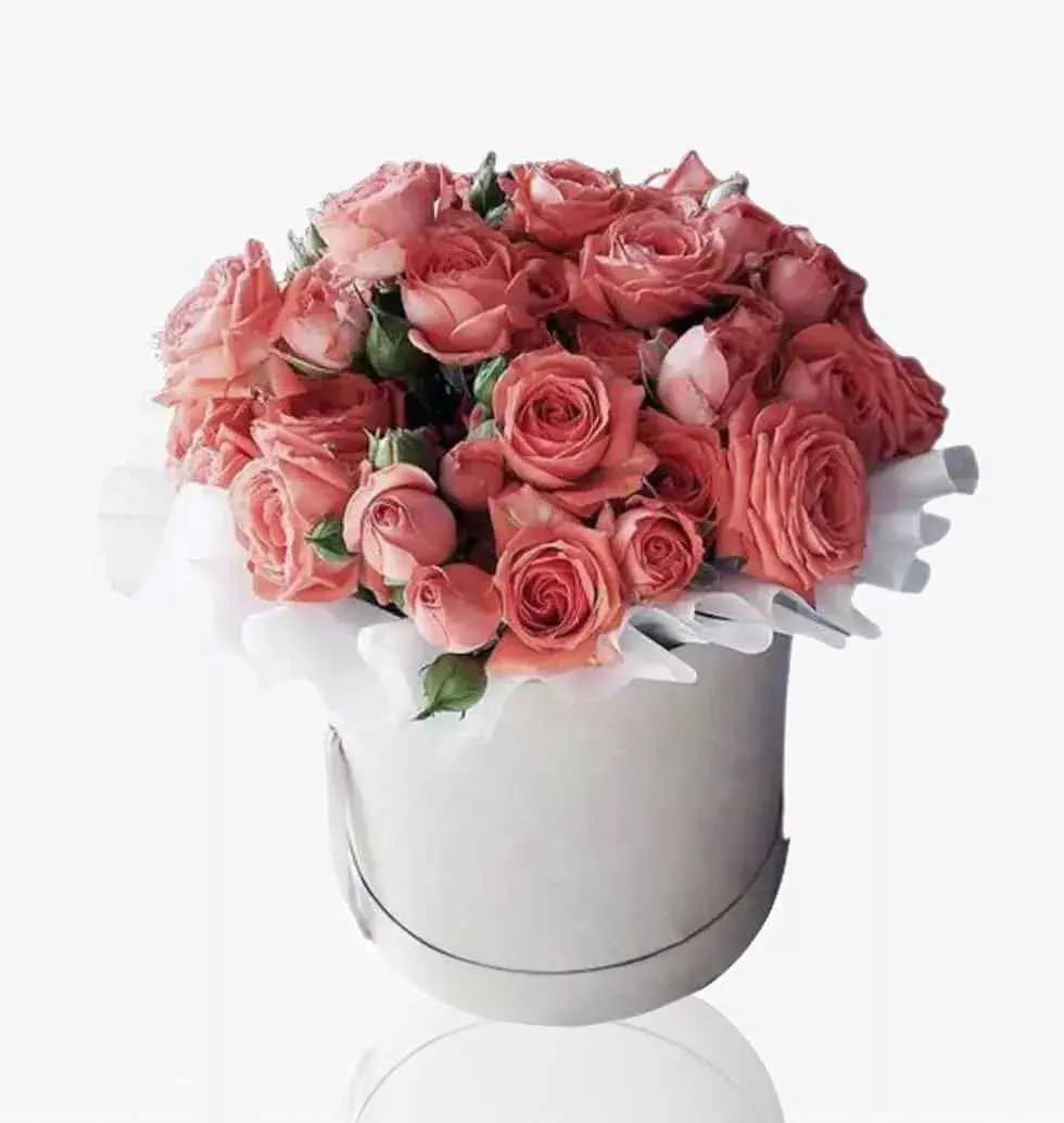 A Vase Of Pink Roses