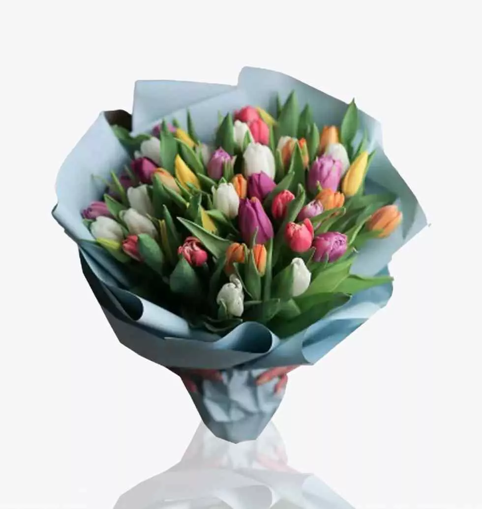 Tulips In A Bouquet