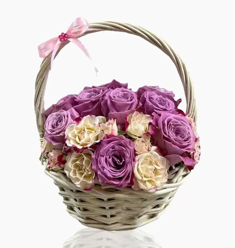 "Waltz" Basket With Flowers
