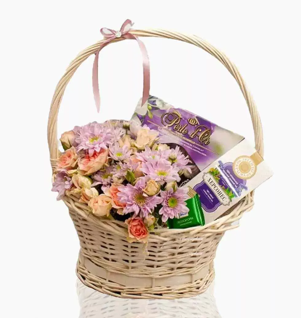 Gift Box With Flowers