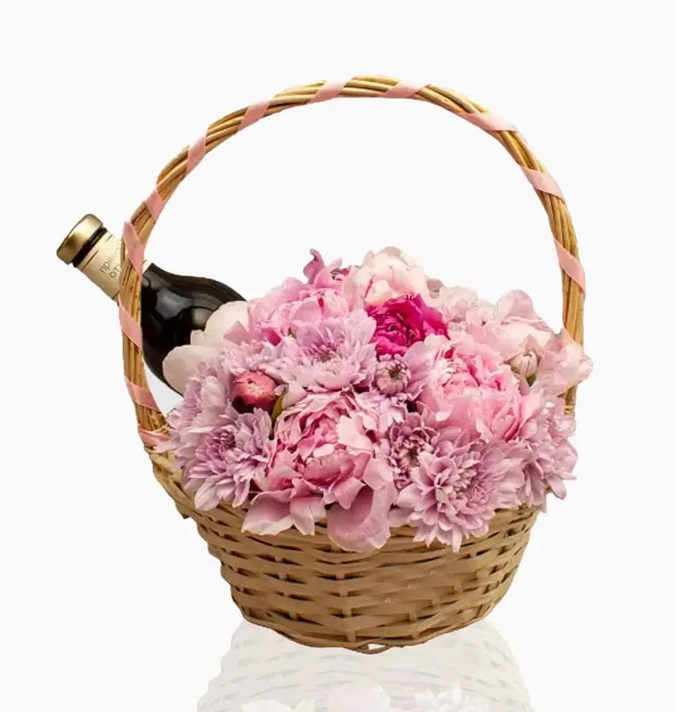 Flower-Filled Gift Basket