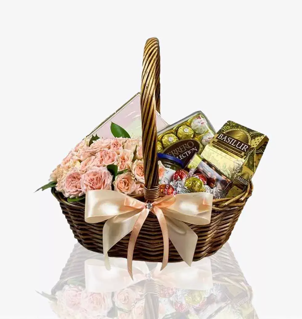 "Cupid" Gift Basket Flowers
