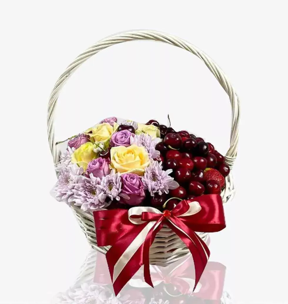 Berry Basket With Flowers