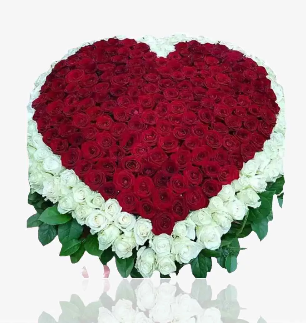 501 Heart-Shaped Roses.