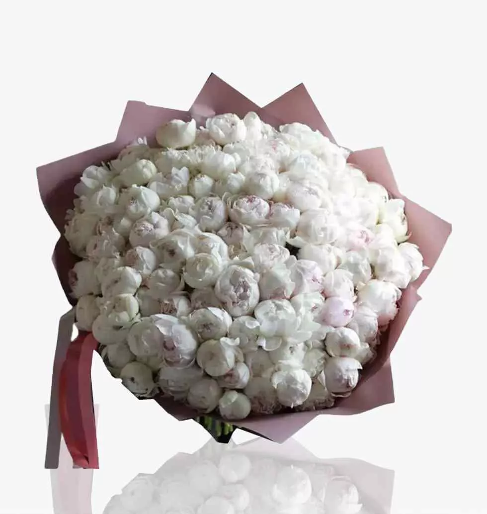 White Peonies Large Bouquet