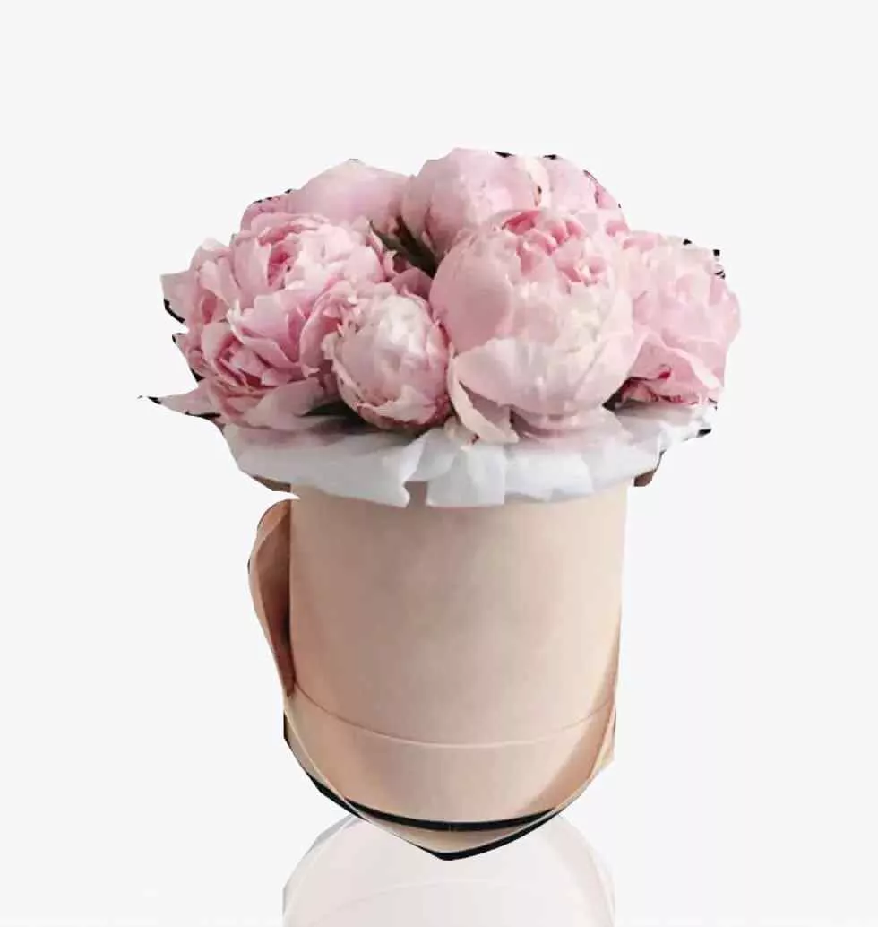 Peonies In Delicate Box