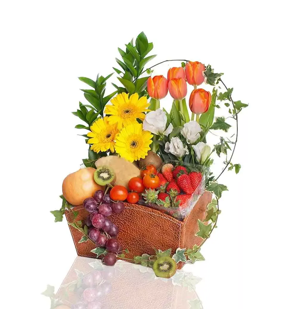 Order Fruit & Flower In Basket To Singapore