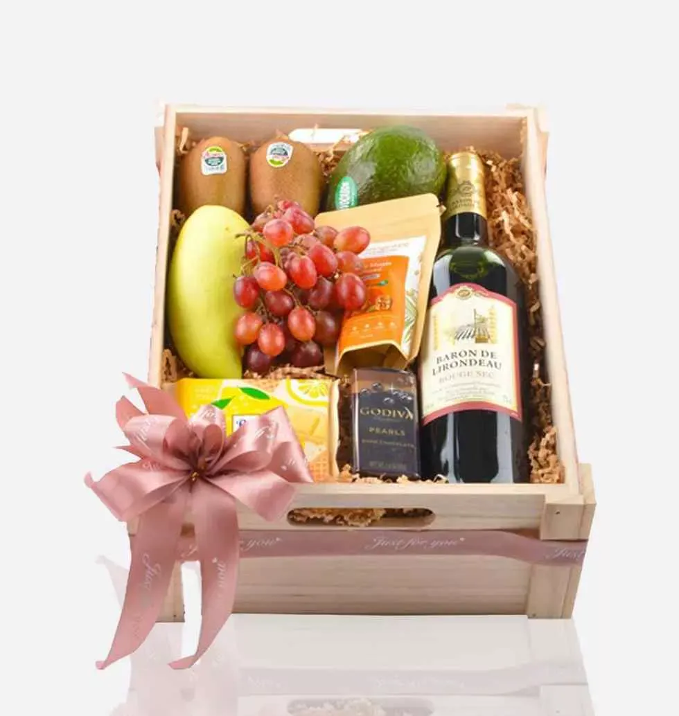 Order Offering Of Fruits & Wine To Singapore