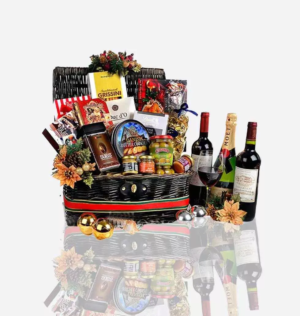 Order Gourmet Wine & Champagne Gift Basket To Singapore