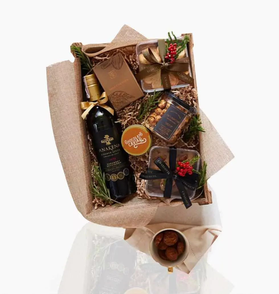 Wines And Delicious Chocolates Basket