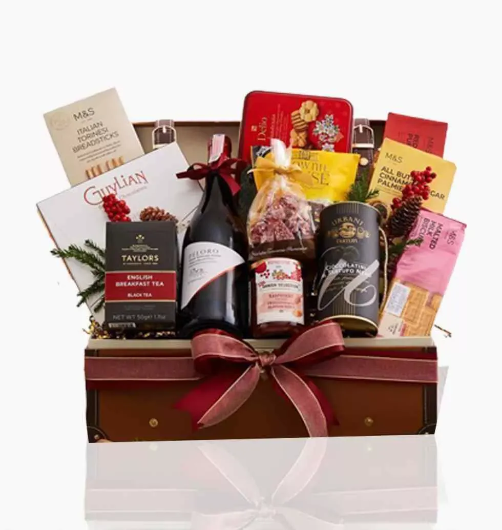 The Romantic Red Wine Basket