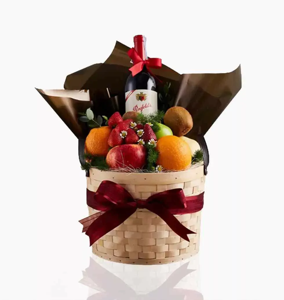 Wine And Mixed Fruits Hamper