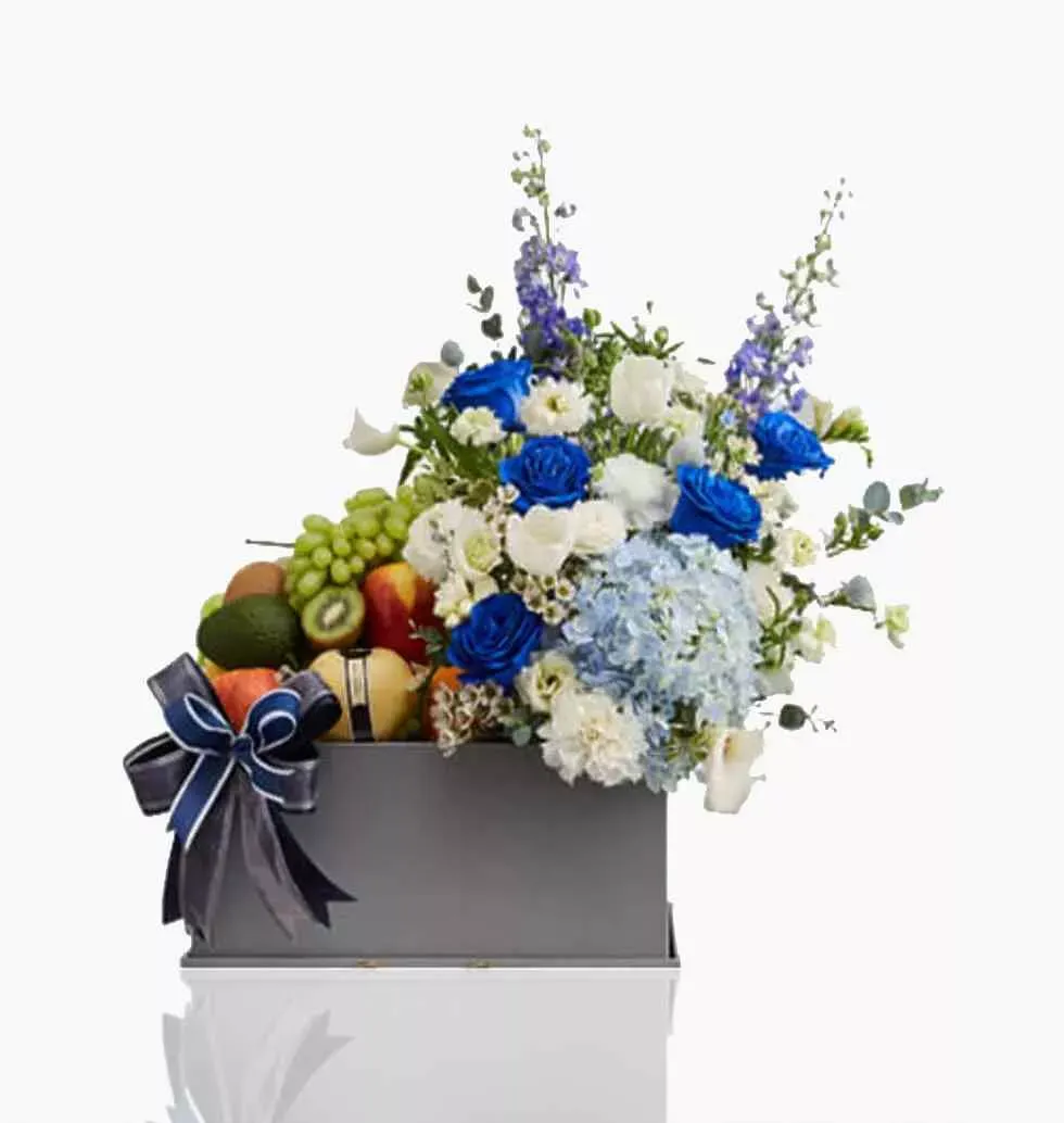 Fruit Box Decorated With Flowers