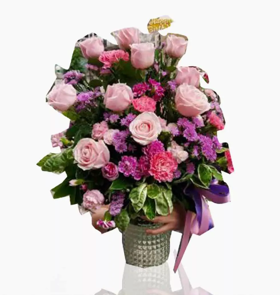 Combination Pink Roses ,Flowers