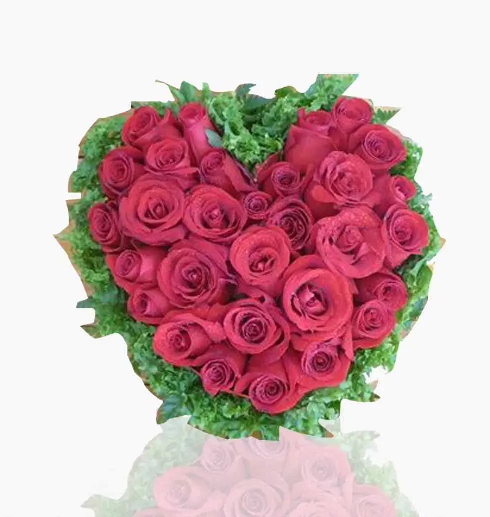 Heart-Shaped Bundle Roses