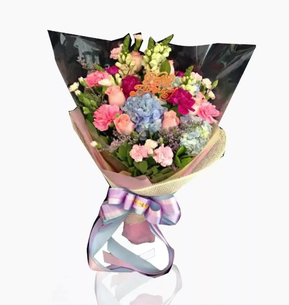Affection Presentation With Bright Florals