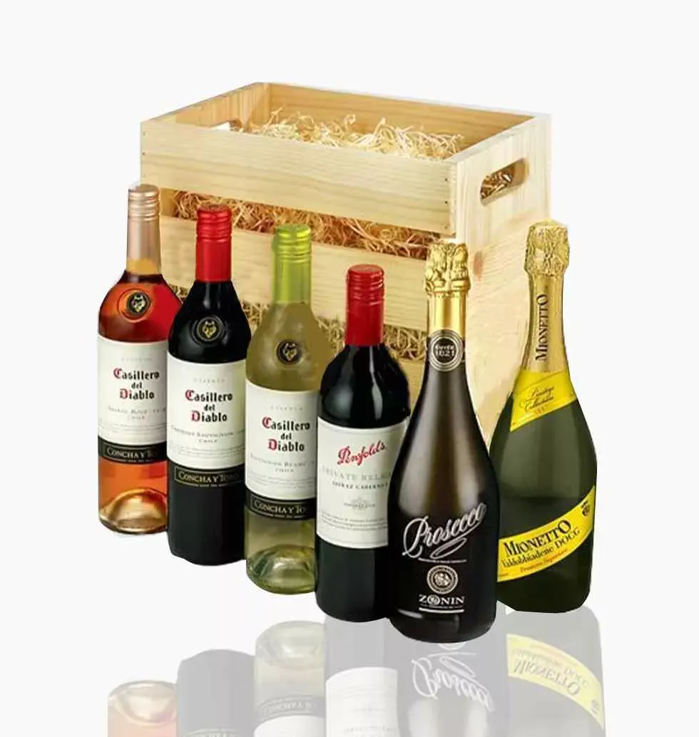 Prosecco In A Wooden Crate