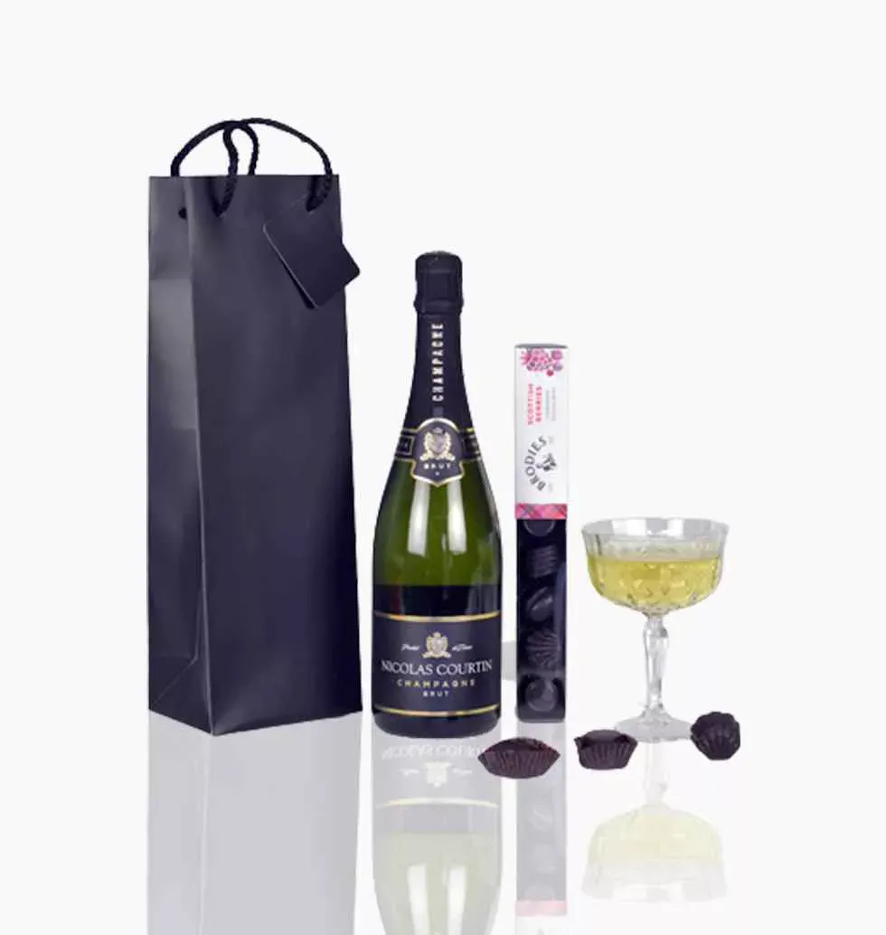 Hamper With Champagne And Chocolates