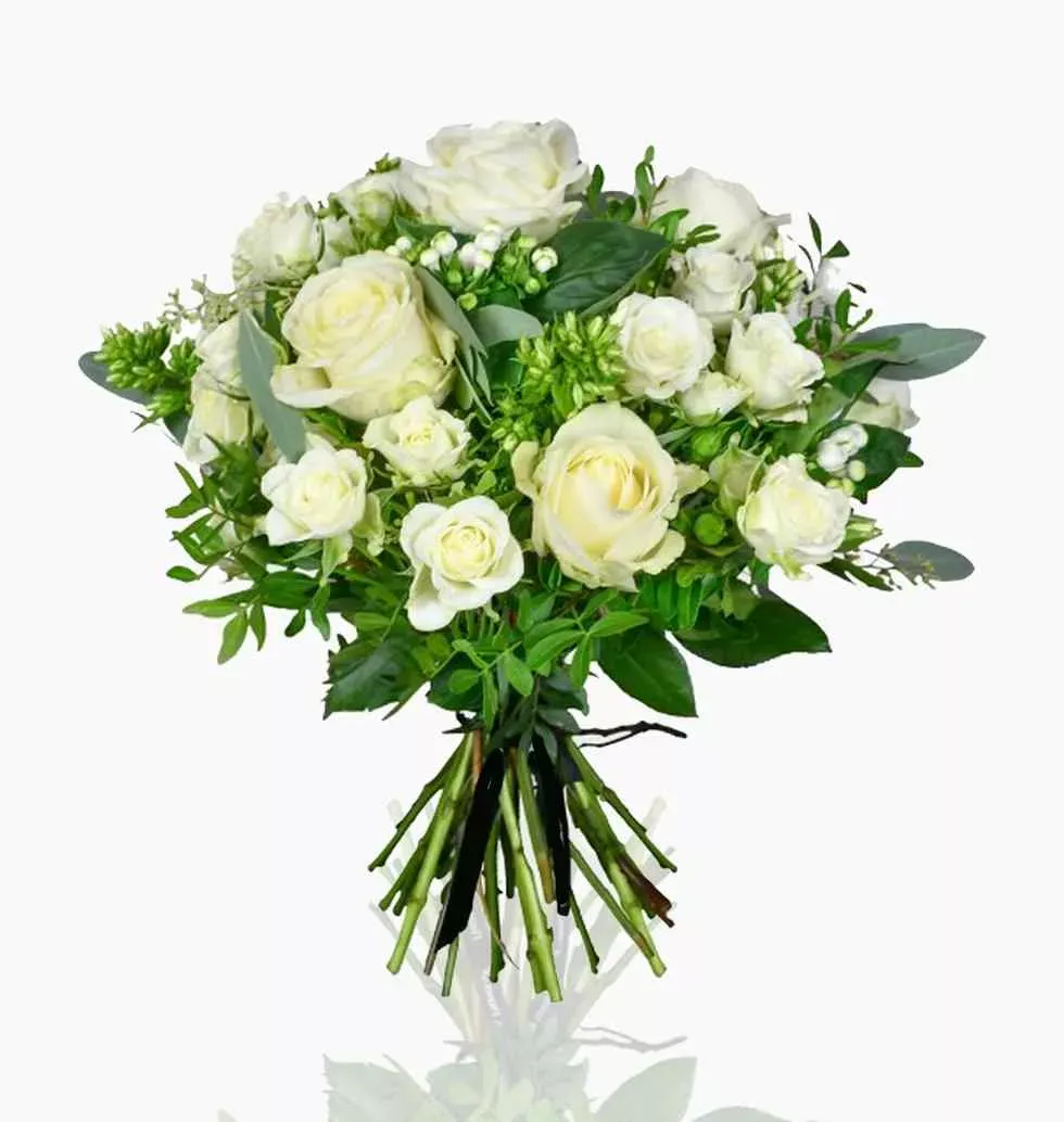 White Roses in a Bunch