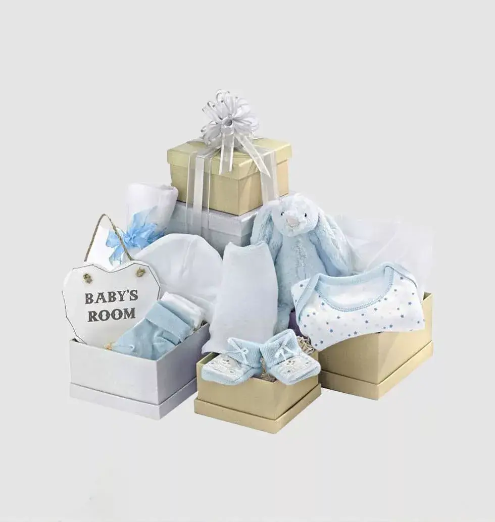 Blue Baby Gift Tower