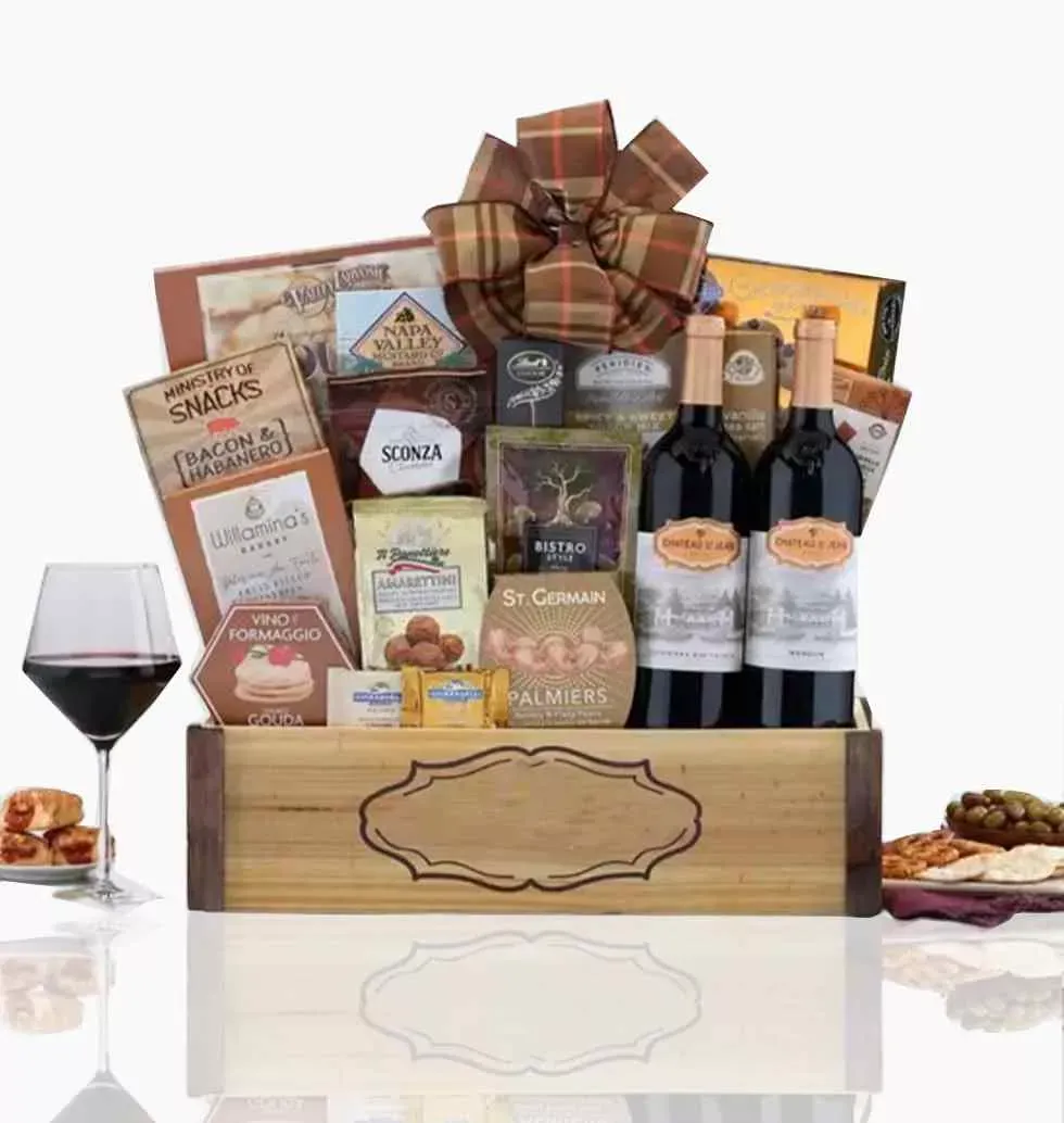 Chateau Red Wine Pairing Basket