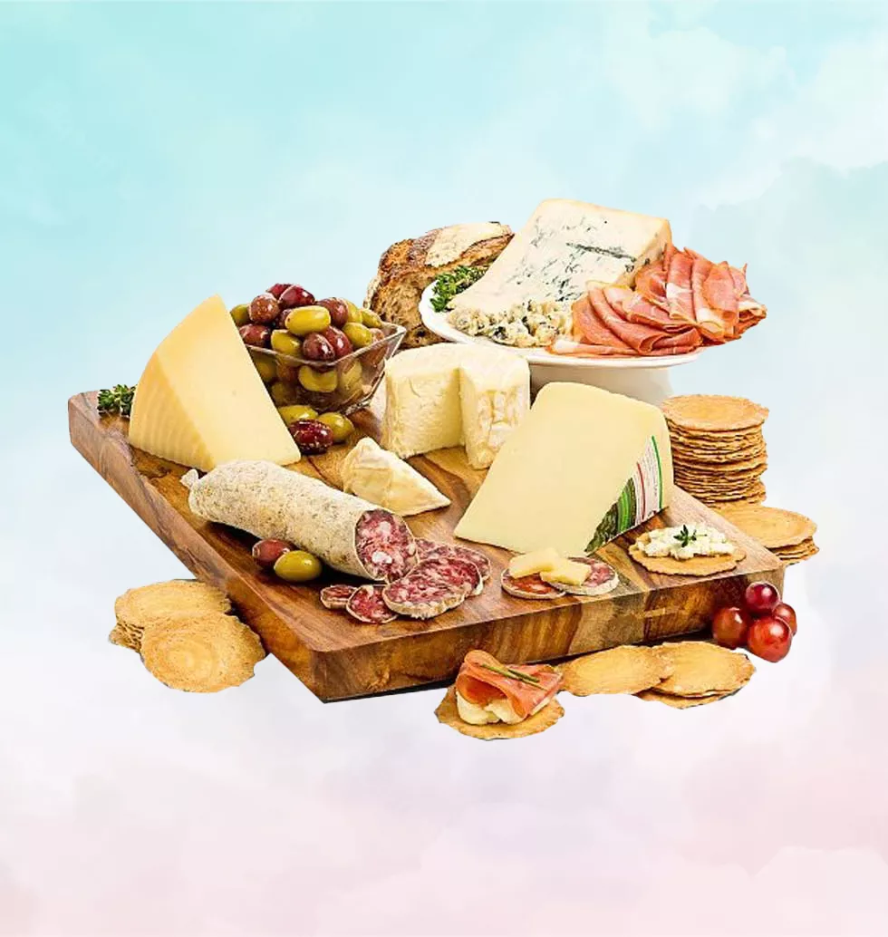 Tasty Cheese And Gourmet Gift Basket