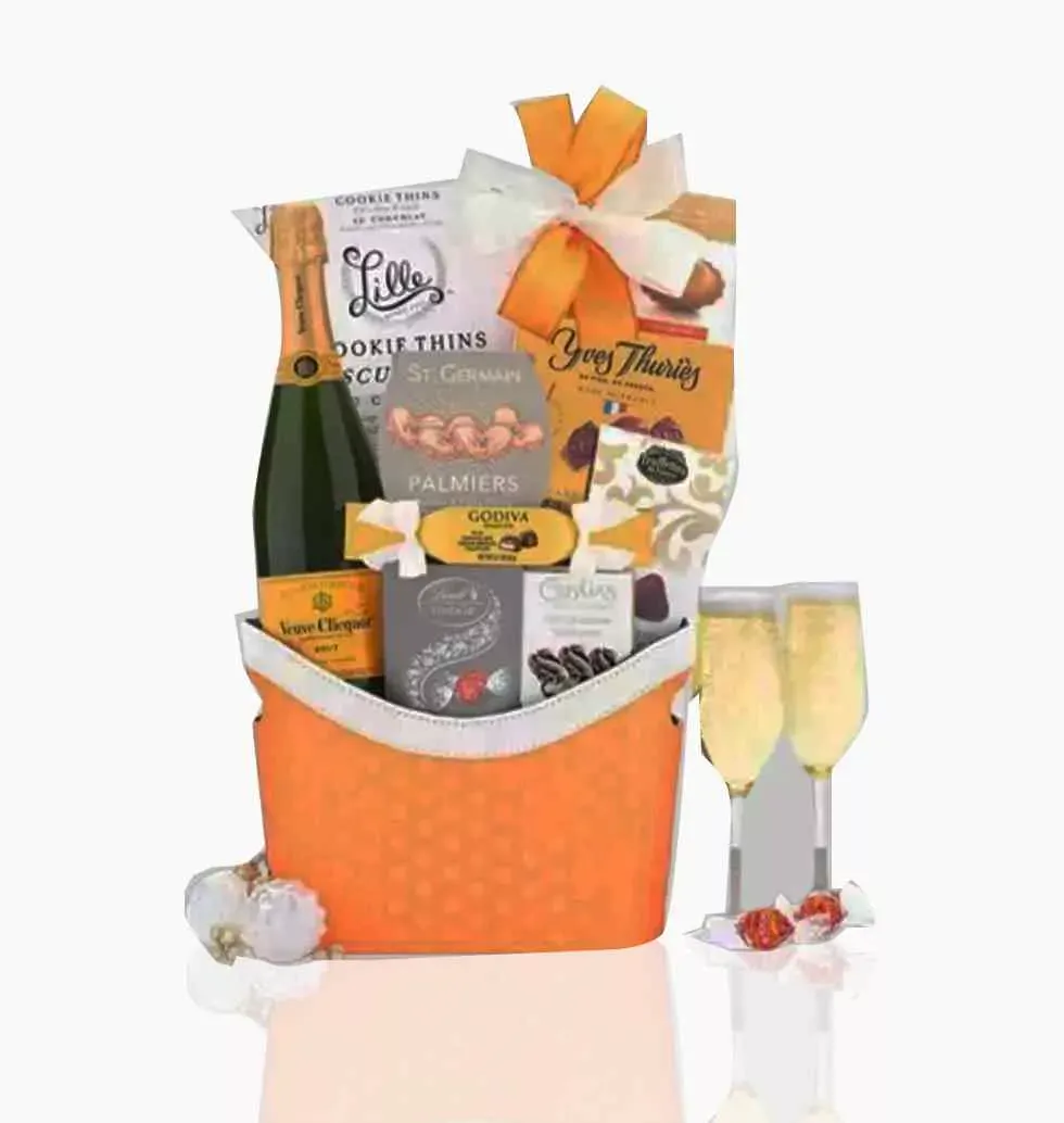 Fantastic Veuve Clicquot Champagne Gift Basket