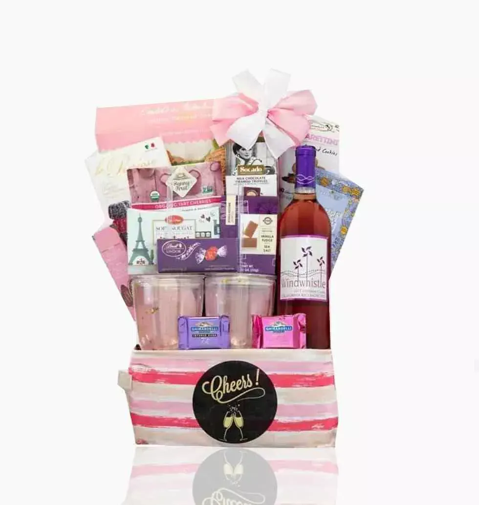 Moscato Wine Gift Basket With Champagne