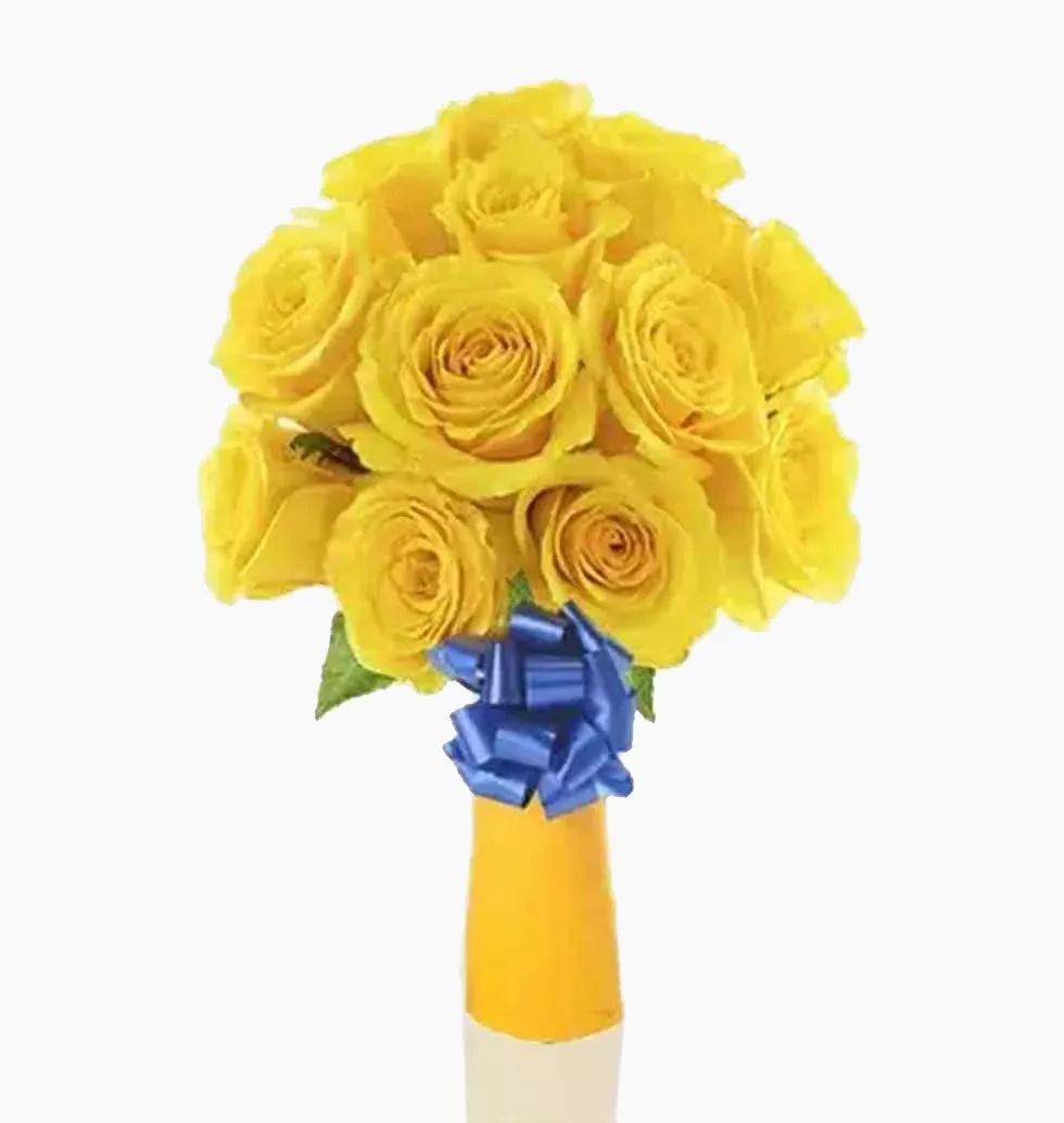 Glossy Yellow Roses