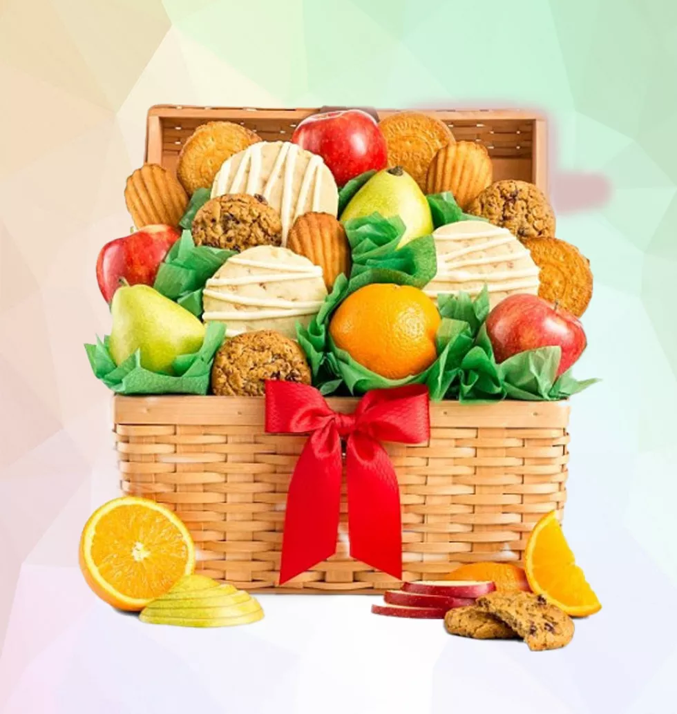Fruits And Cookies Gift Combo