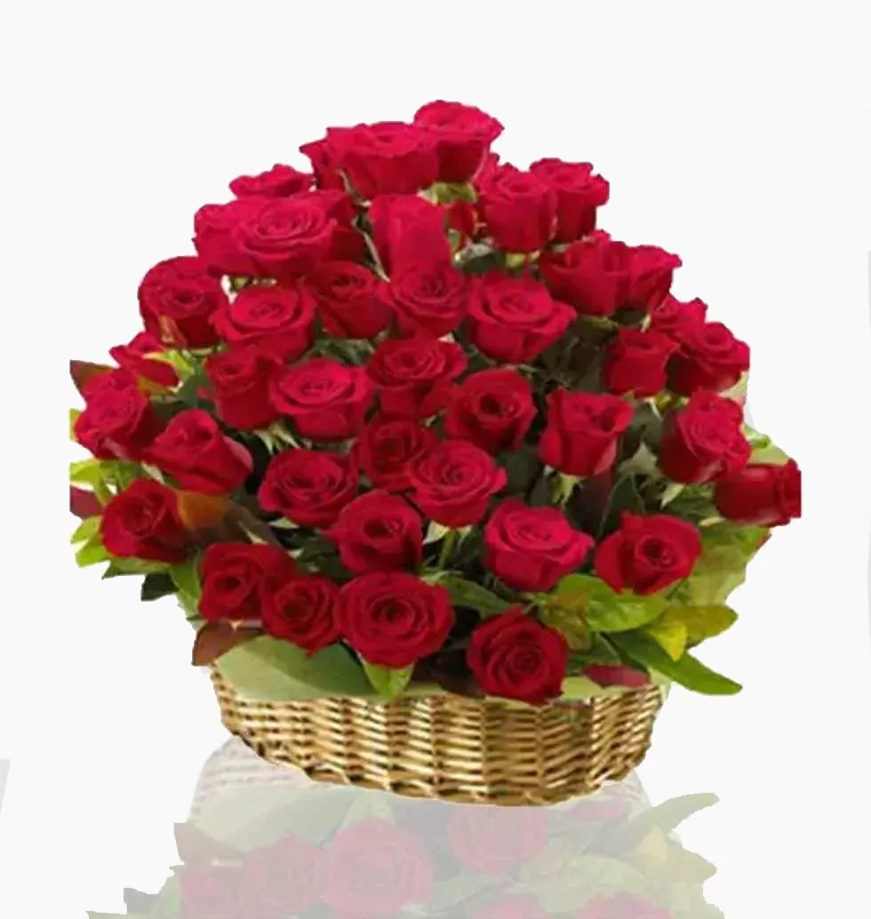 Irresistible Roses Basket