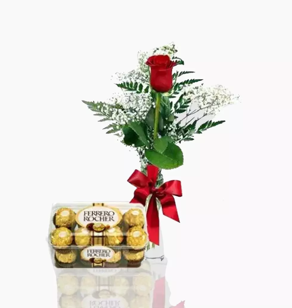 Rose With Ferrero Rocher